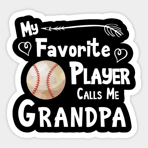 Favorite Player Grandpa Love Softball Player Sticker by Magic Ball